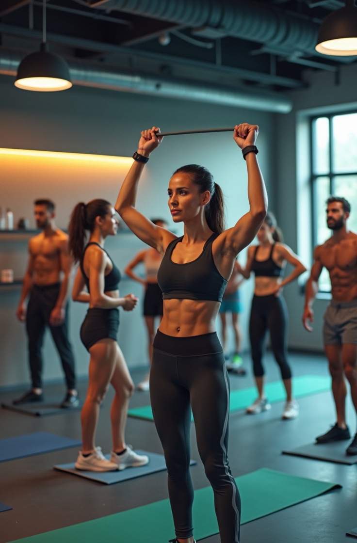 Person der viser sine fitnessresultater